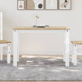 Mesa de comedor Panama madera maciza pino blanco 117x60x75