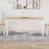 Mesa de comedor Corona madera maciza pino blanco 160x80x75