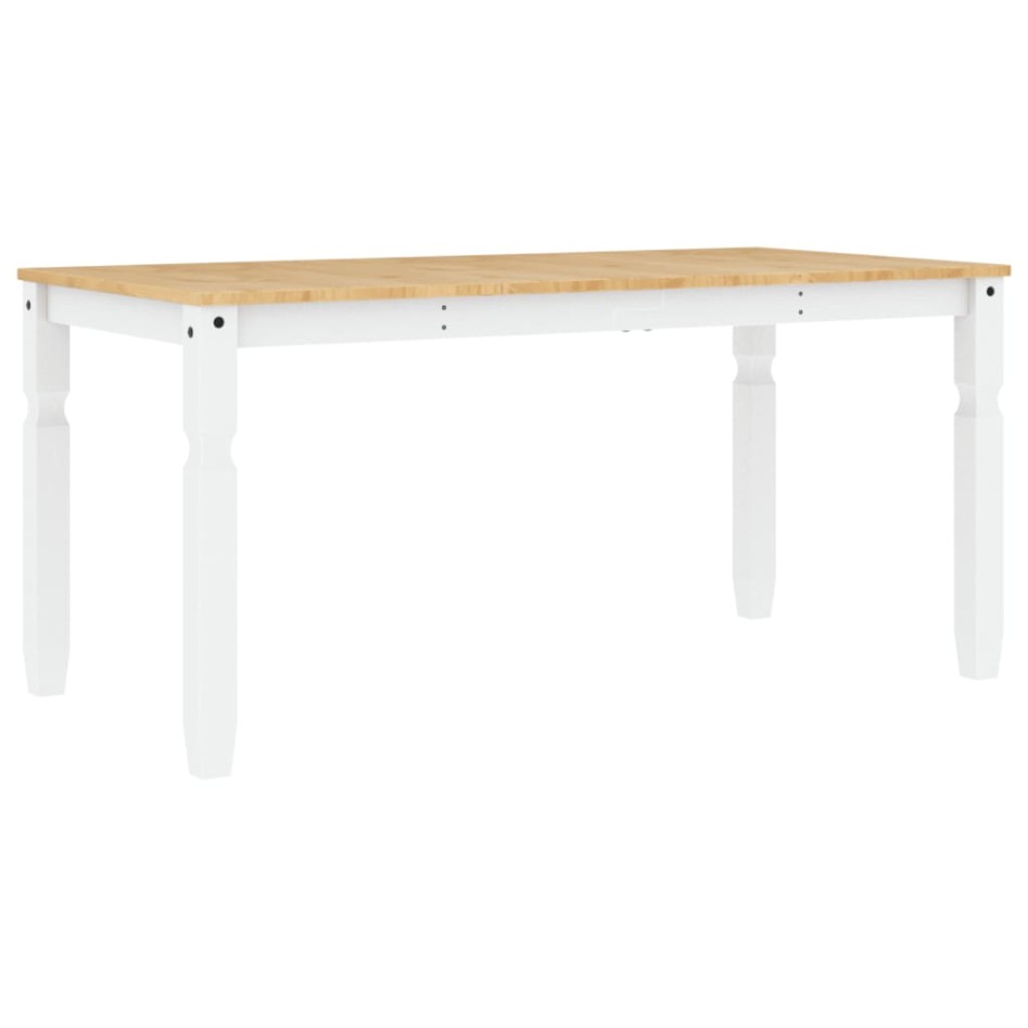 Mesa de comedor Corona madera maciza pino blanco 160x80x75