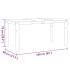 Mesa de comedor Corona madera maciza pino blanco 160x80x75
