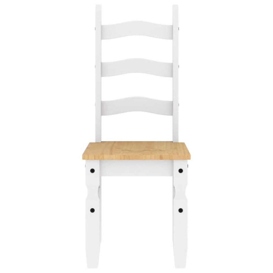 Sillas de comedor Corona 2 uds madera pino blanco 42x47x107