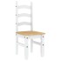 Sillas de comedor Corona 2 uds madera pino blanco 42x47x107