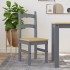 Sillas de comedor 2 uds madera maciza de pino gris 40x46x99