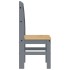 Sillas de comedor 2 uds madera maciza de pino gris 40x46x99