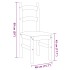 Sillas de comedor 2 uds madera maciza de pino gris 40x46x99