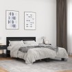 Estructura de cama madera de ingeniería y metal negro 120x200cm