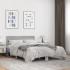 Estructura cama madera ingeniería metal gris Sonoma 140x200