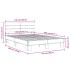 Estructura cama madera ingeniería metal gris Sonoma 140x200