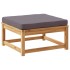 Set de muebles para jardín 3 piezas con cojines madera