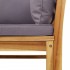 Set de muebles para jardín 3 piezas con cojines madera