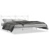Estructura cama sin colchón con cabecero metal blanco