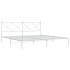 Estructura cama sin colchón con cabecero metal blanco