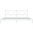 Estructura cama sin colchón con cabecero metal blanco