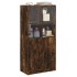 Aparador alto con puertas madera roble ahumado 68x37x142