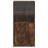 Aparador alto con puertas madera roble ahumado 68x37x142
