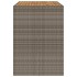 Mesa alta jardín superficie madera ratán PE gris 145x80x110