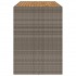 Mesa alta jardín superficie madera ratán PE gris 185x80x110