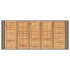 Mesa alta jardín superficie madera ratán PE gris 185x80x110