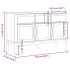 Aparador FLORO madera maciza de pino blanco 114x43x74