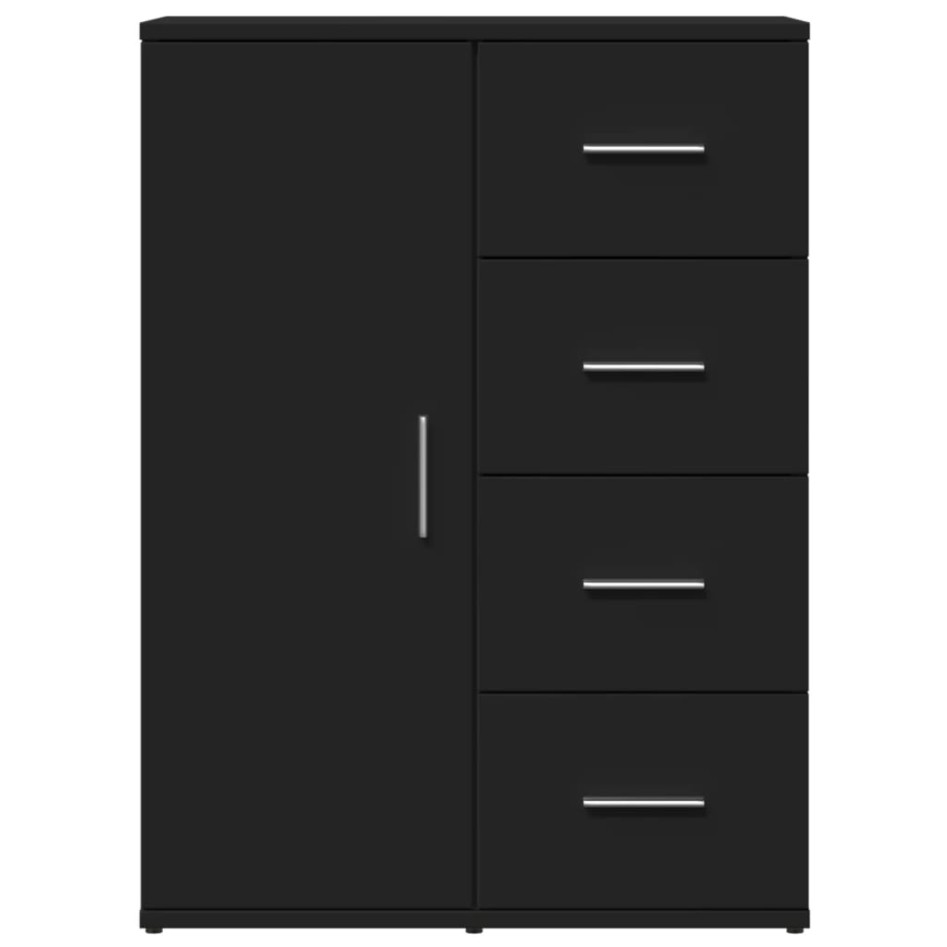 Aparadores 2 uds madera de ingeniería negro 59x39x80