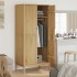 Armario FLORO madera maciza de pino marrón cera 77x53x171