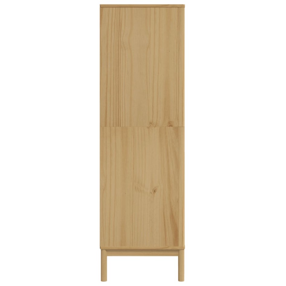 Armario FLORO madera maciza de pino marrón cera 77x53x171