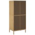 Armario FLORO madera maciza de pino marrón cera 77x53x171