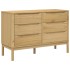 Cómoda cajonera FLORO madera maciza de pino marrón