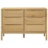 Cómoda cajonera FLORO madera maciza de pino marrón