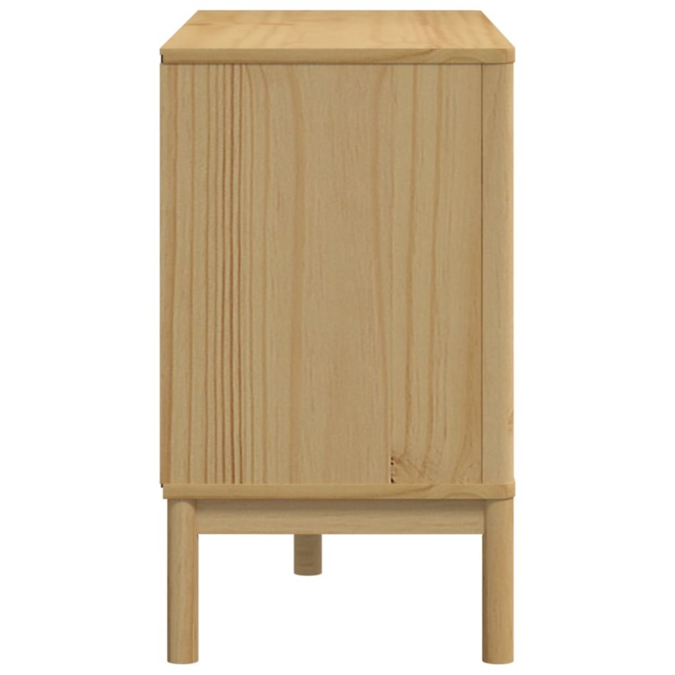 Cómoda cajonera FLORO madera maciza de pino marrón