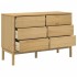Cómoda cajonera FLORO madera maciza de pino marrón