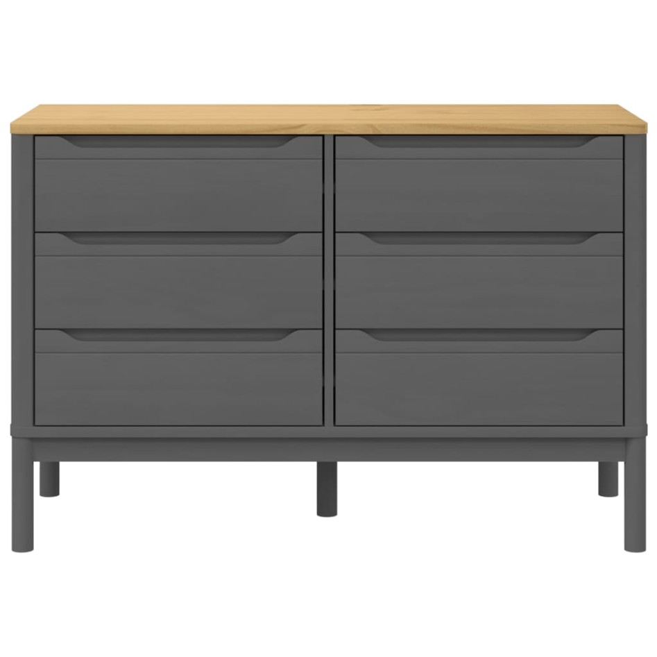 Cómoda cajonera FLORO madera maciza de pino