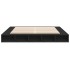 Estructura de cama madera de ingeniería negra 200x200