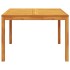 Juego de comedor de jardín 3 piezas madera maciza de