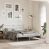 Estructura cama sin colchón con cabecero metal blanco