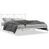 Estructura cama sin colchón con cabecero metal blanco
