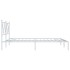Estructura cama sin colchón con cabecero metal blanco