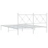 Estructura cama sin colchón con cabecero metal blanco