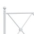 Estructura cama sin colchón con cabecero metal blanco