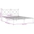 Estructura cama sin colchón con cabecero metal blanco