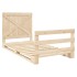 Estructura de cama con cabecero madera maciza pino 100x200