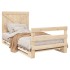 Estructura de cama con cabecero madera maciza pino 100x200