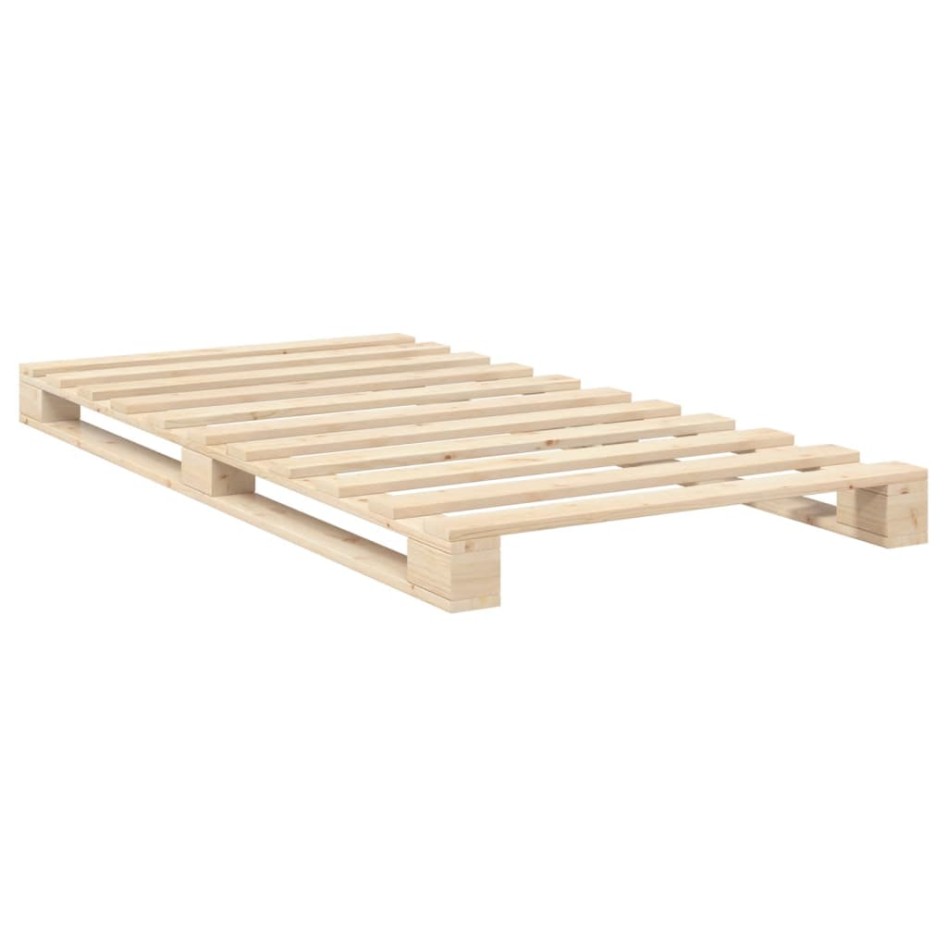 Estructura de cama con cabecero madera maciza pino 100x200
