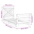 Estructura de cama con cabecero madera maciza pino 100x200