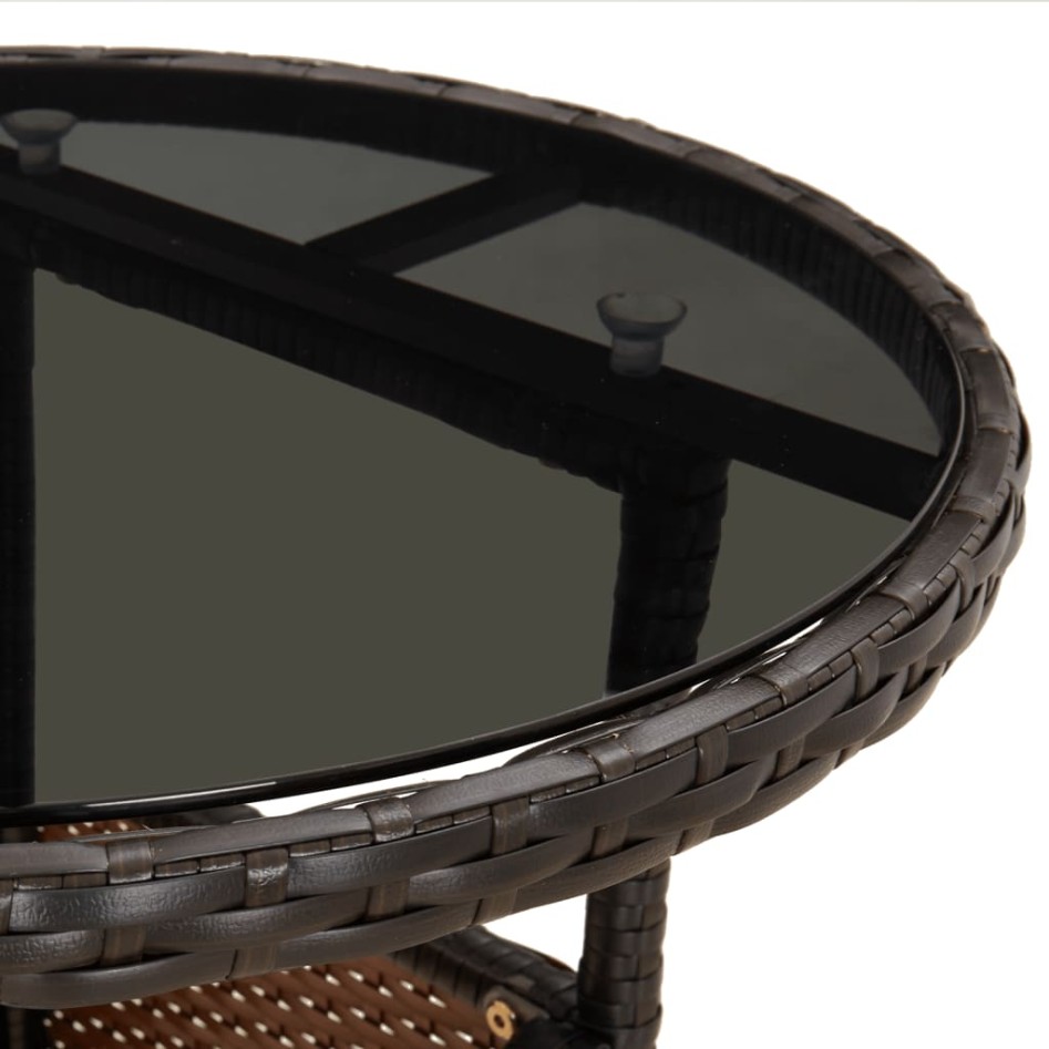 Set comedor jardín 5 pzas cojines ratán sintético vidrio