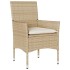 Set de comedor jardín 5 pzas con cojines ratán PE acacia