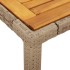 Set de comedor jardín 5 pzas con cojines ratán PE acacia