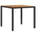 Set de comedor jardín 3 pzas con cojines ratán PE acacia