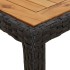 Set de comedor jardín 5 pzas con cojines ratán PE acacia