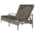 Tumbona con cojín ratán sintético gris 63x200x81